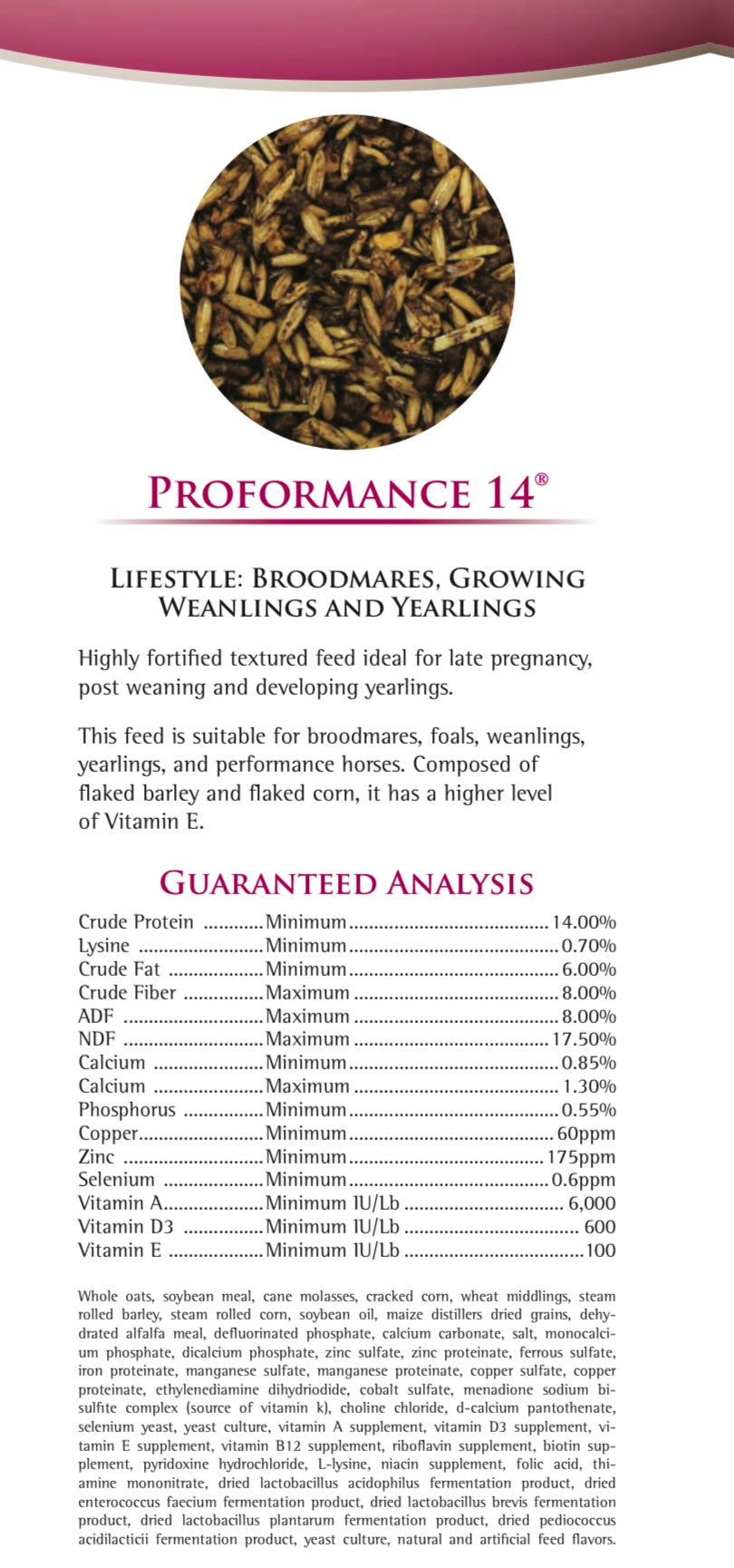 Excel Equine Proformance 14 50lbs