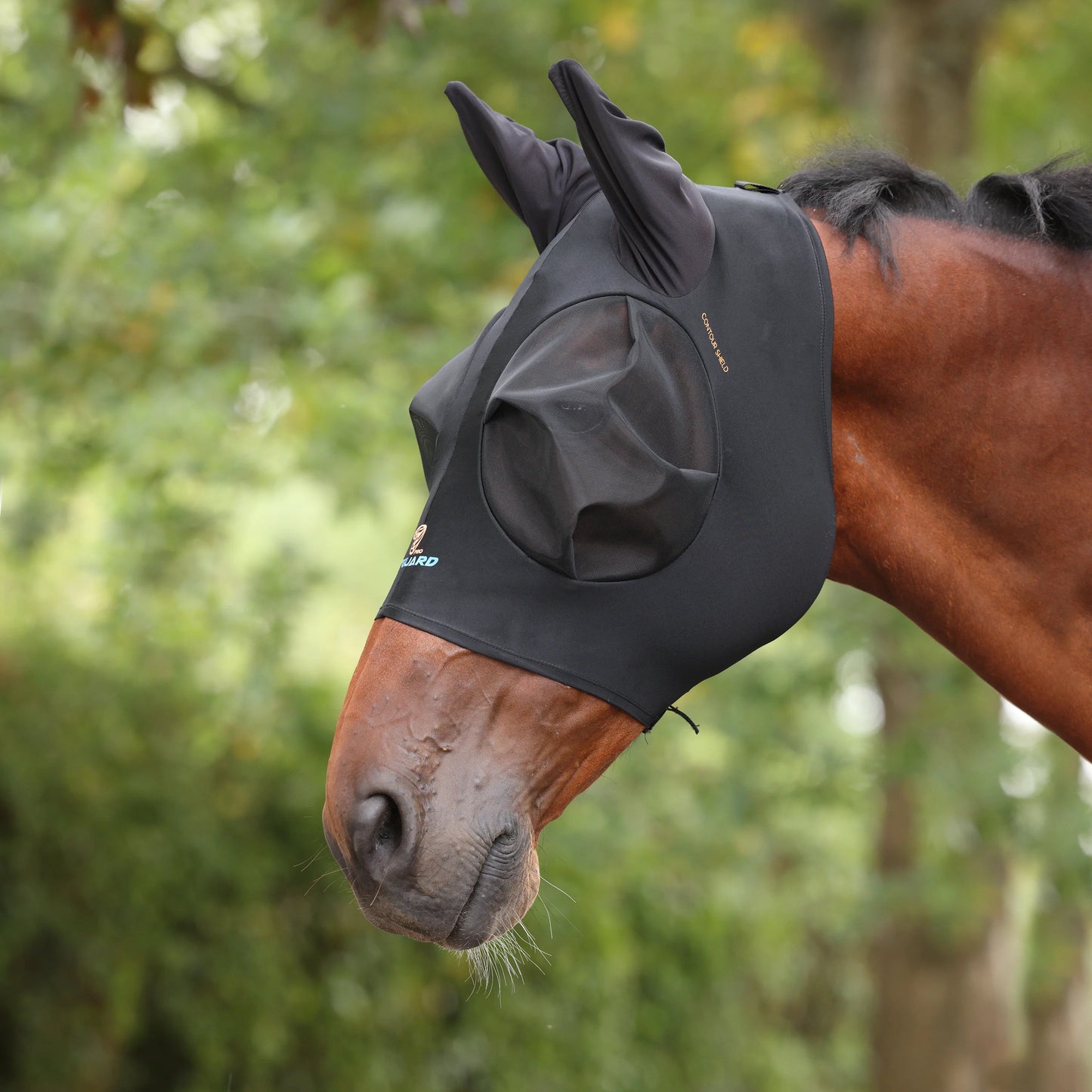 Pro Fly Guard Contour Stretch - w/Ears - Jet Black