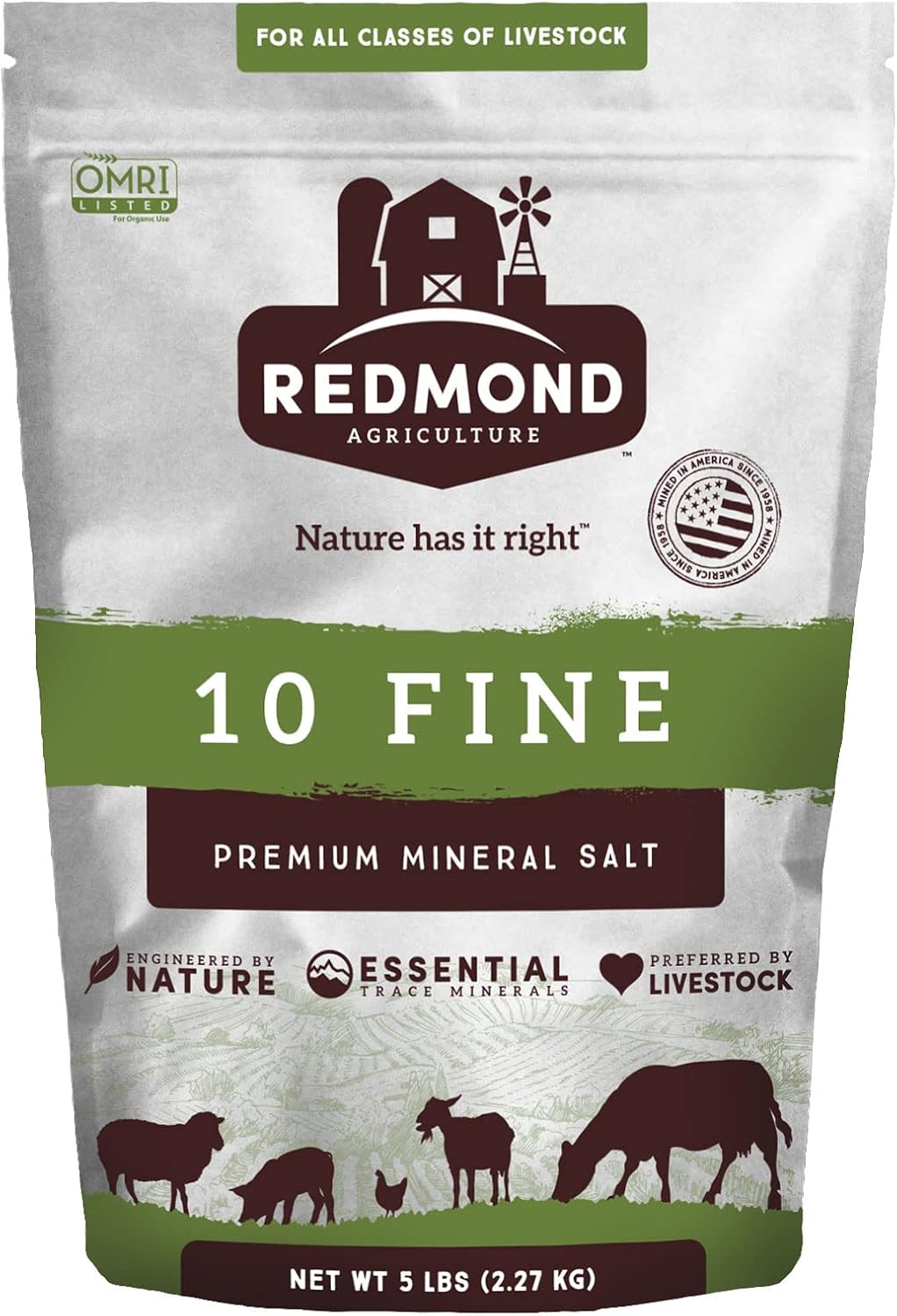 REDMOND 10 FINE MINERAL SALT 5lb