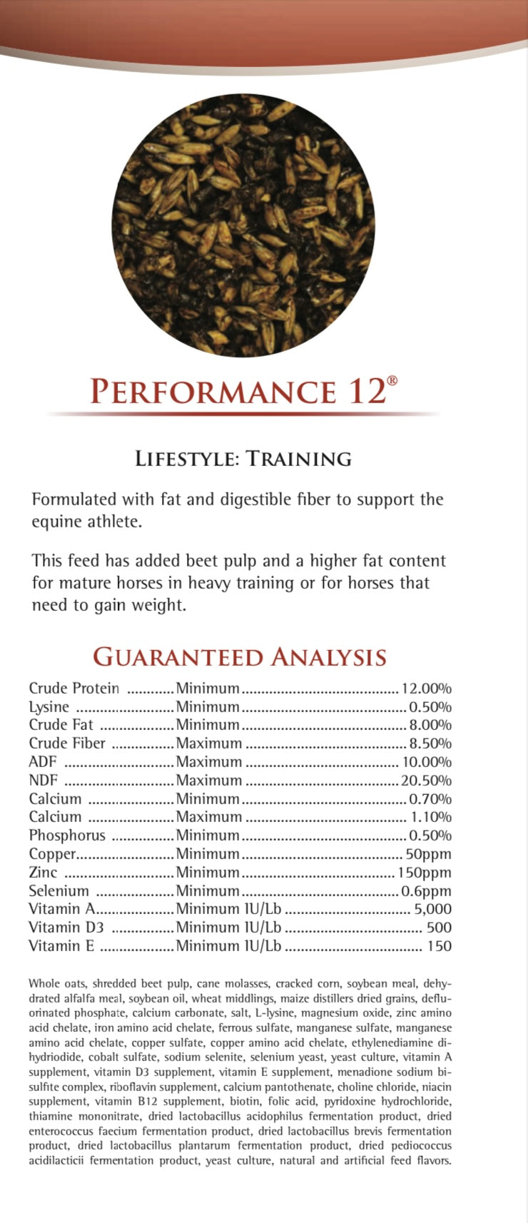 Excel Equine Proformance 12 50 lbs