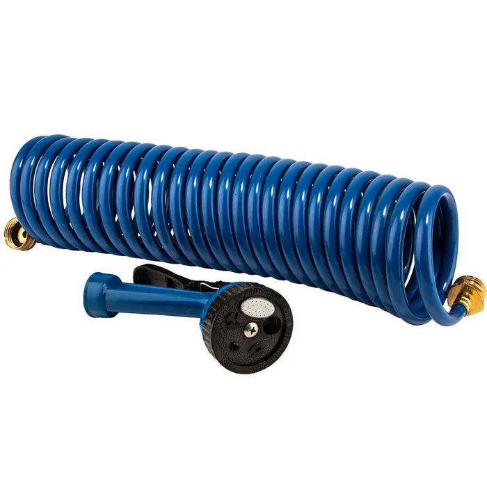 Tough1 Water Coil Hose w/Nozzle - 25”