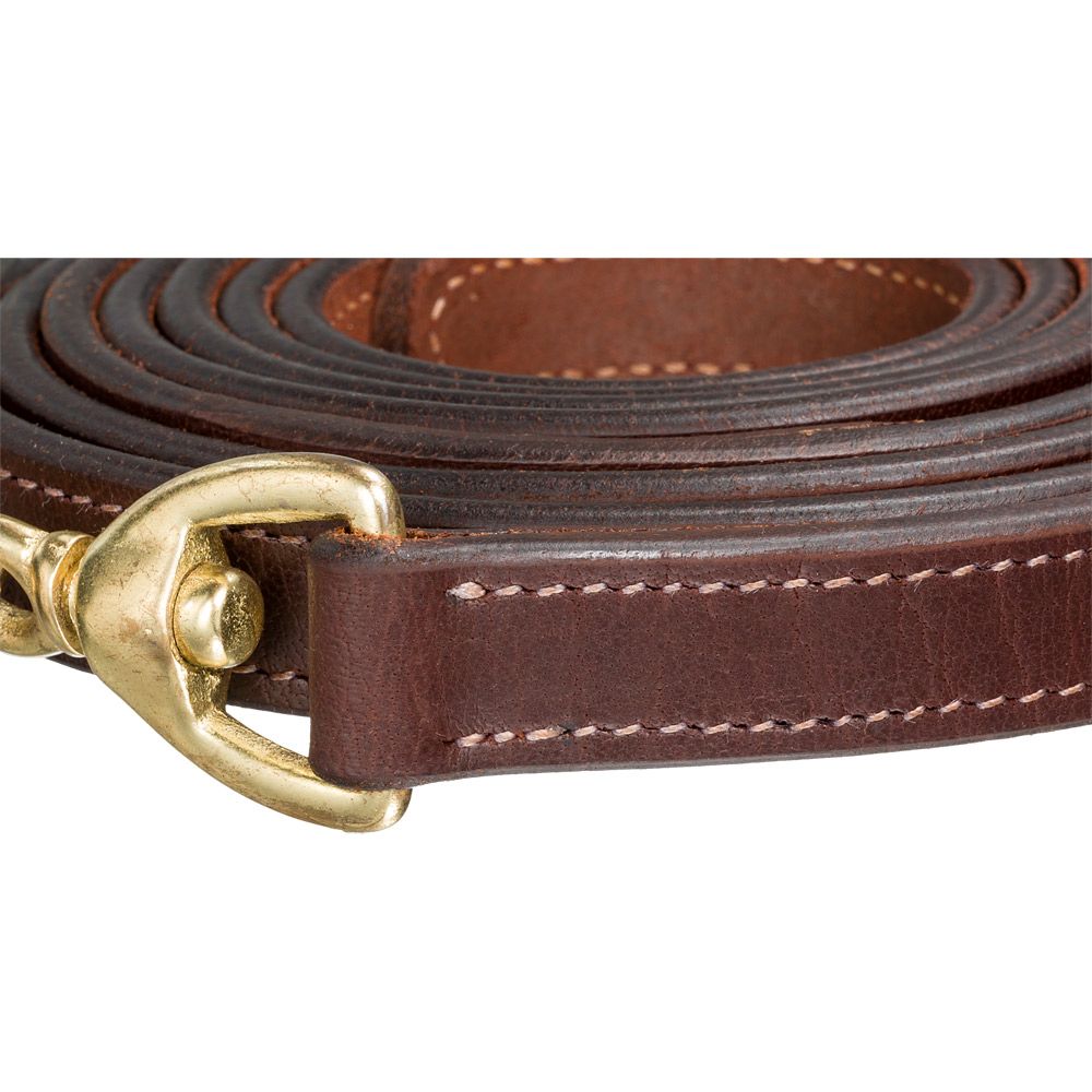 Tough 1 10’ Leather Lead w/ 30” Chain