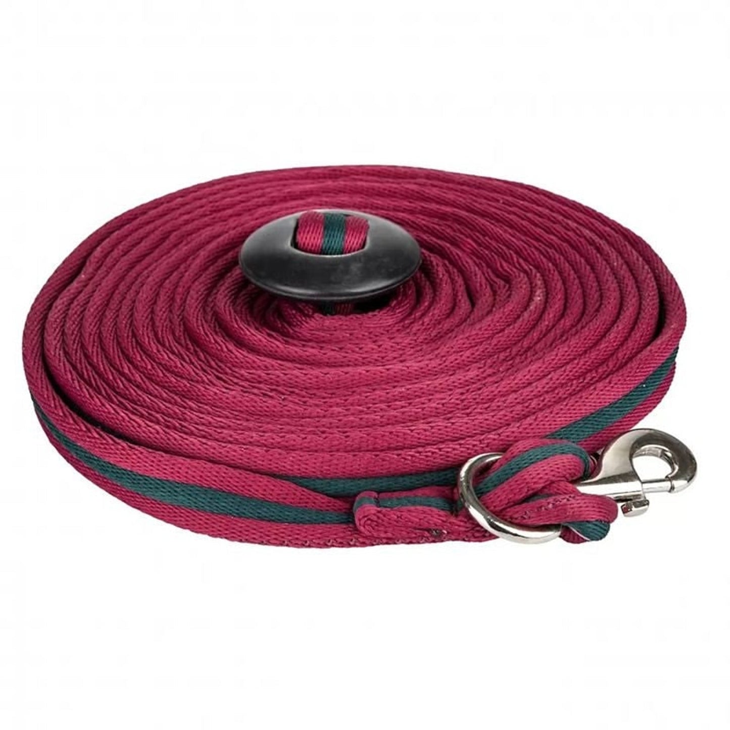 25ft Cushion Web Lunge Line with Loop Handle - Burgundy/Hunter