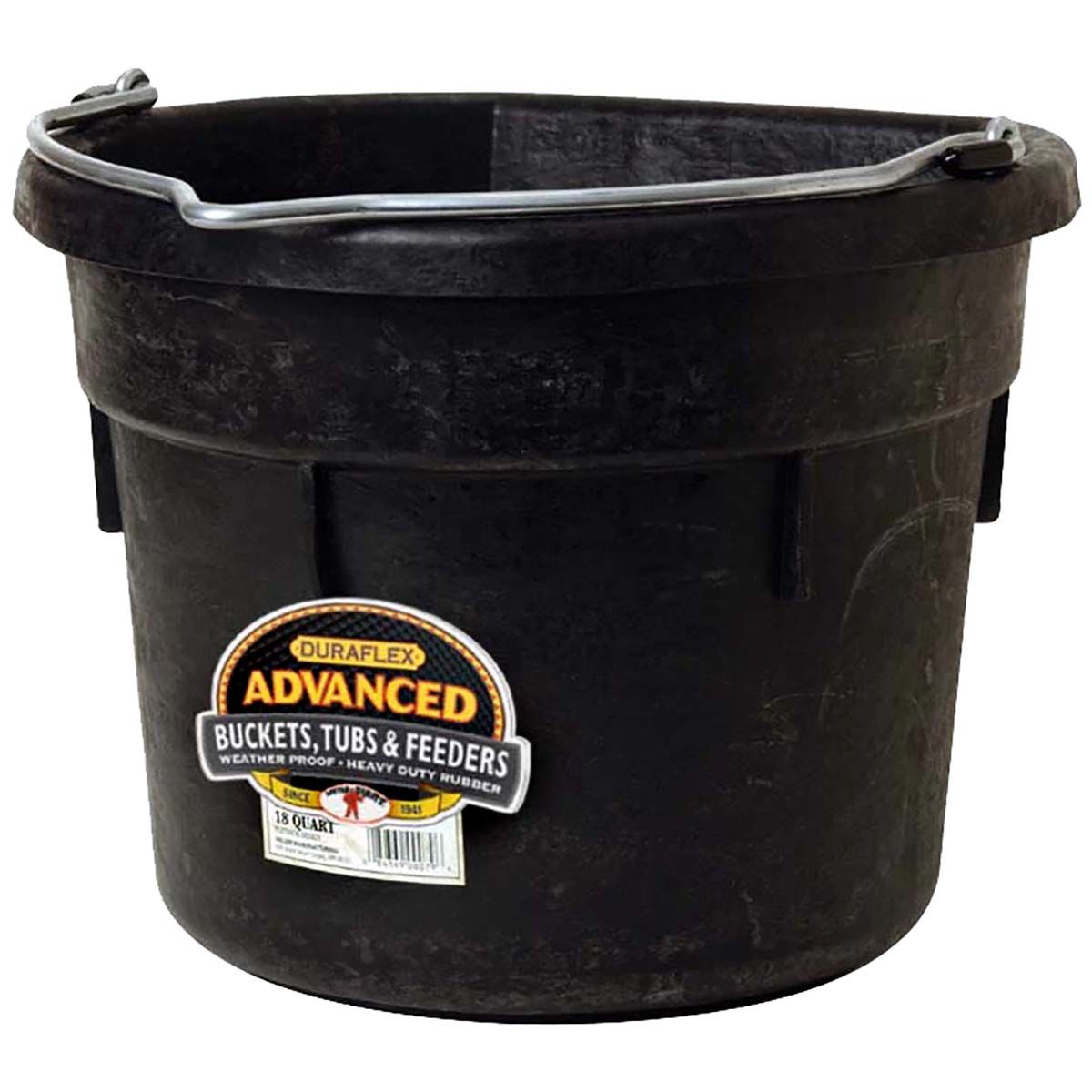 Rubber Flatback Bucket- 18qt