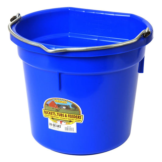 Flat back bucket 20 quart ROYAL BLUE