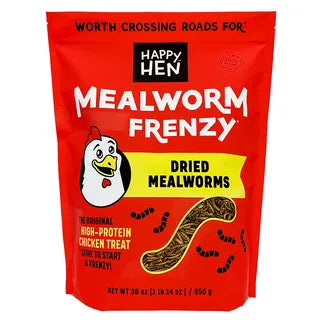 100% Mealworm Frenzy Treats for Chickens 30oz