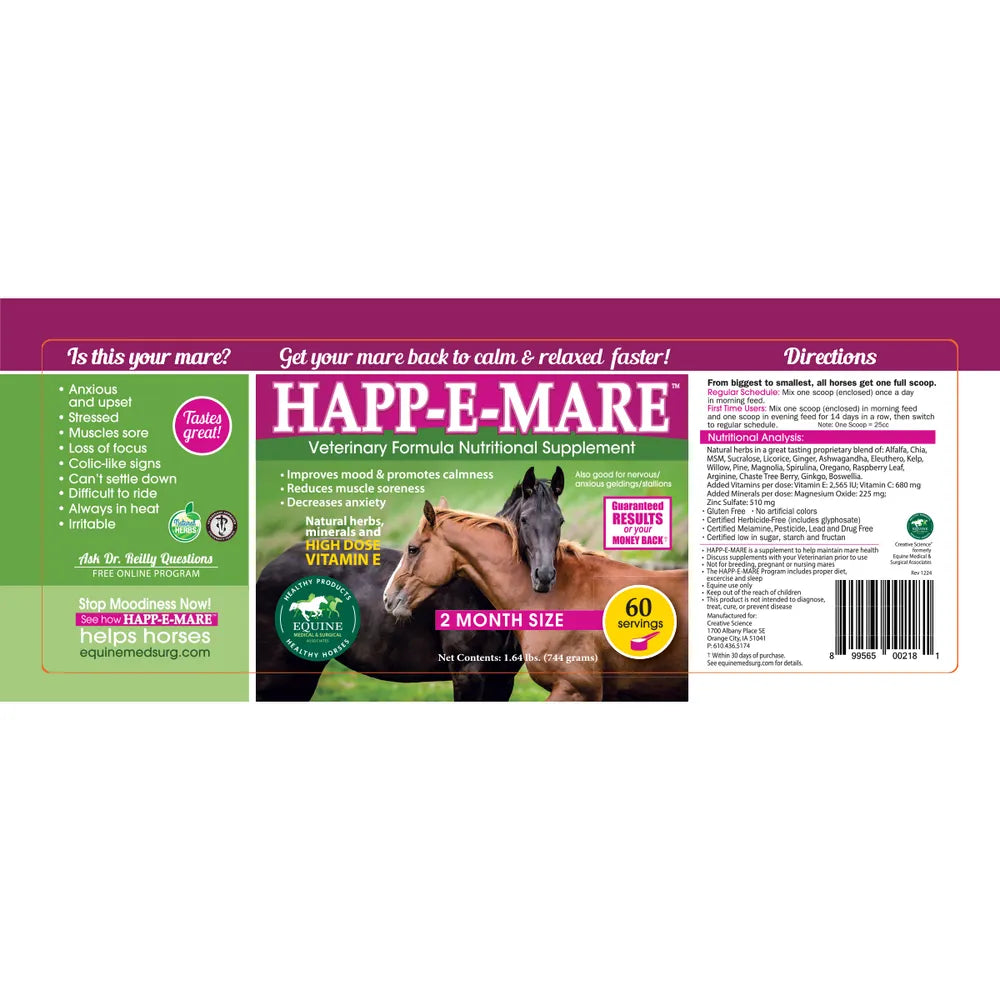 Happ-E-Mare Nutritional Supplement 60 day Serving