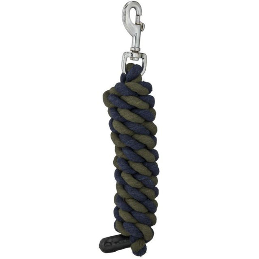 Tough1 6ft Cotton Lead with Bolt Snap - Navy/Hunter Green