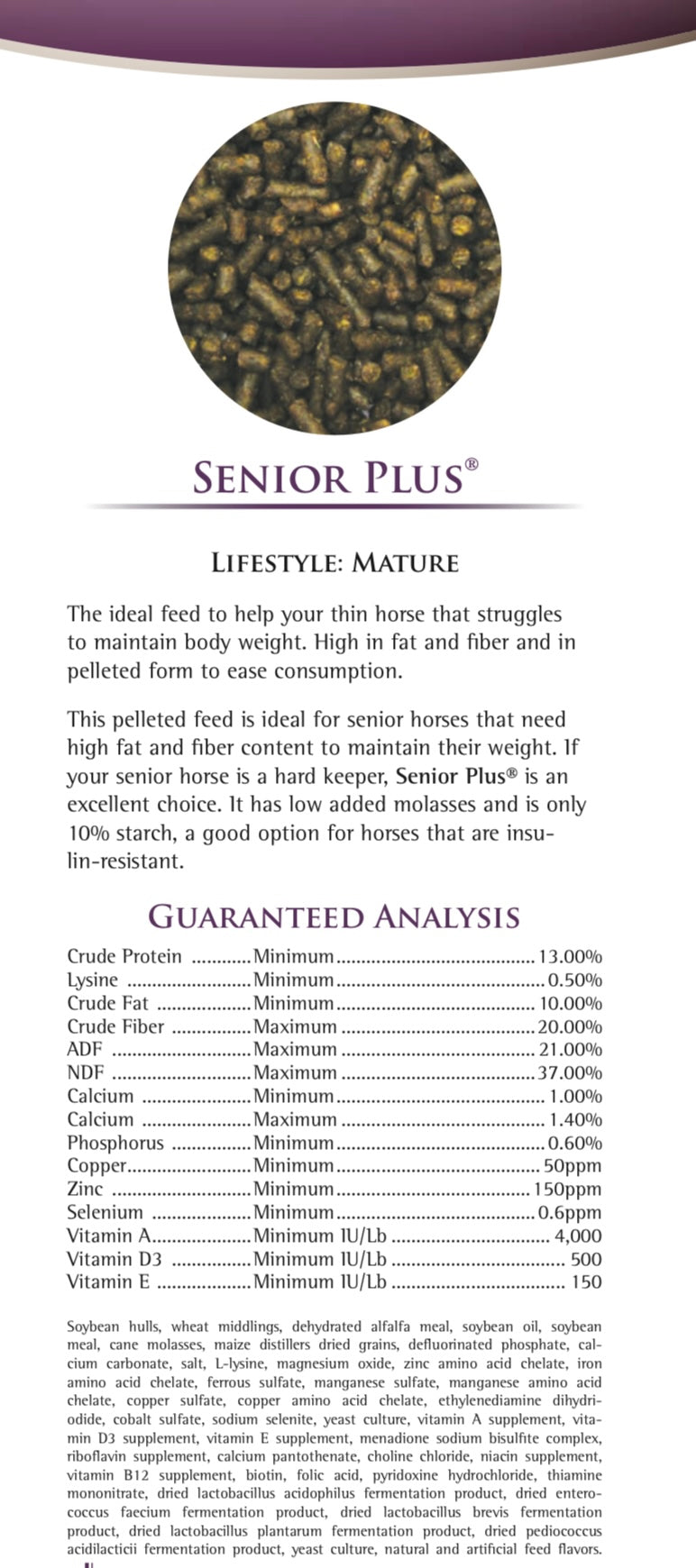 Excel Equine Senior Plus 50lbs