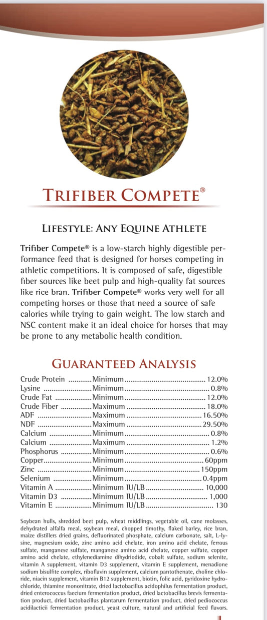 Excel Feeds Trifiber Compete 50lbs