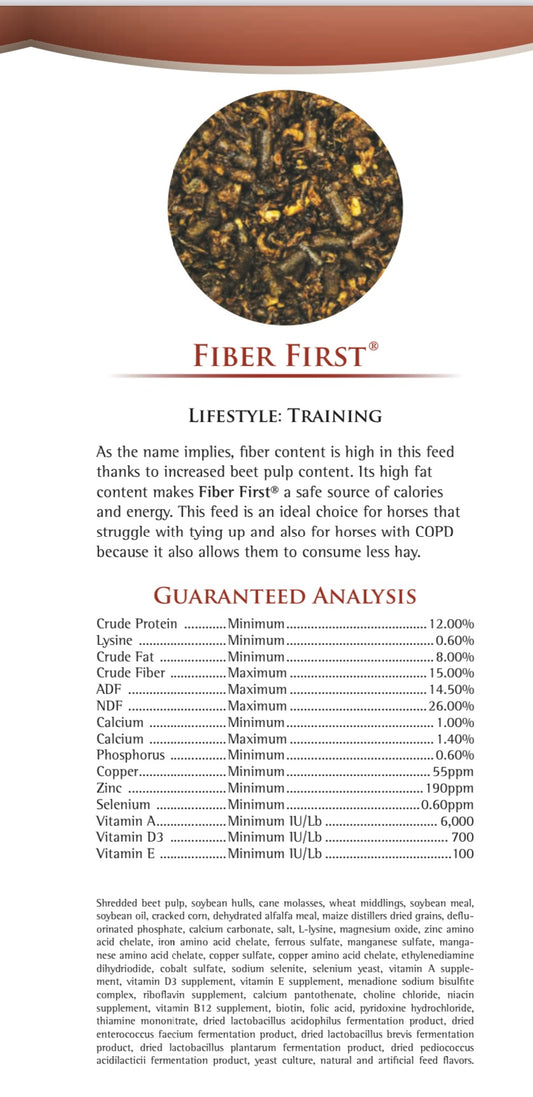 Excel Equine Fiber First 50lbs