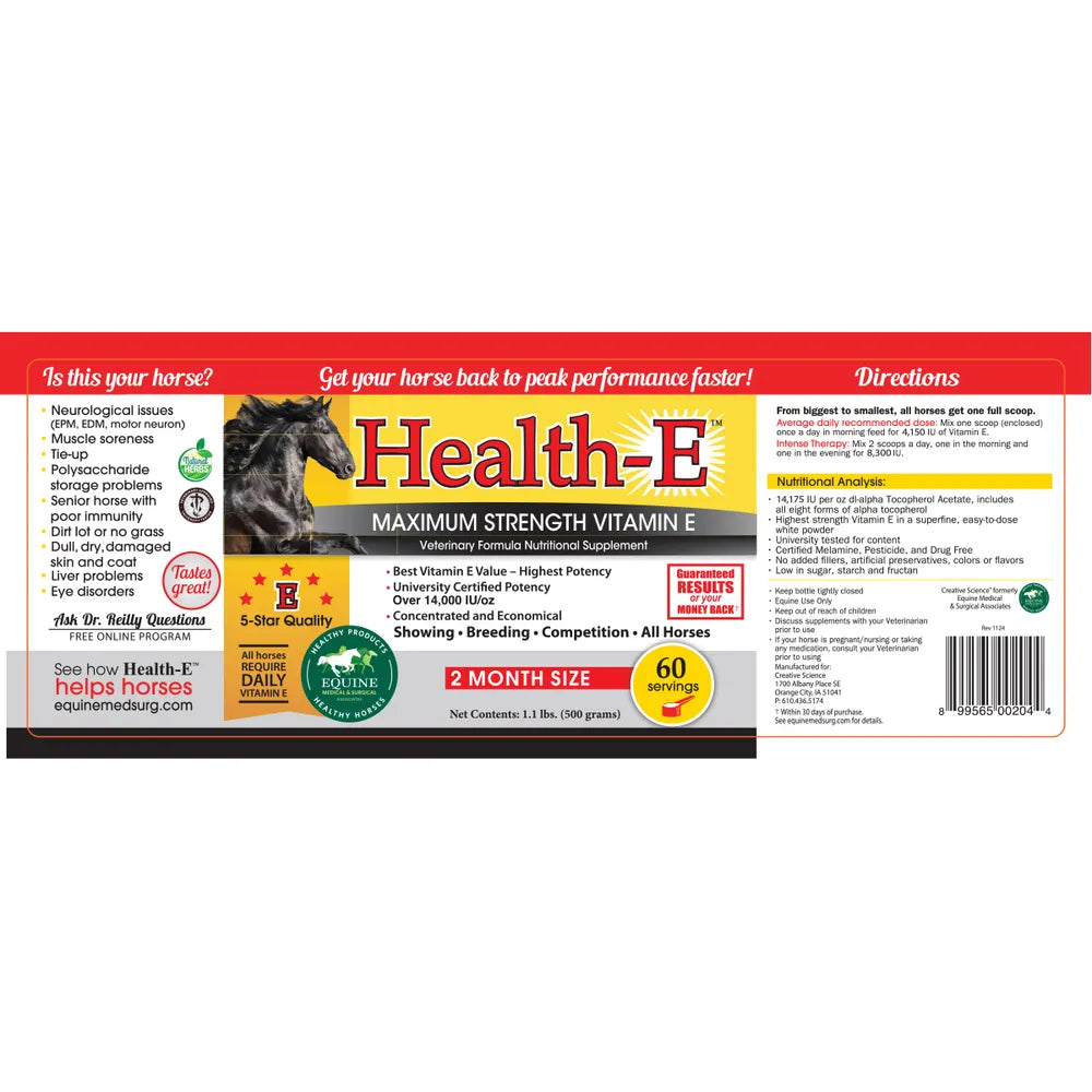 Health-E Maximum Strength Vitamin E 60 Day Dose