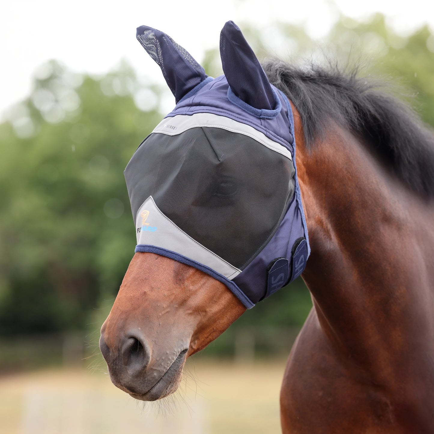 Pro Fly Guard Fine Mesh - w/Ears - Navy/Full