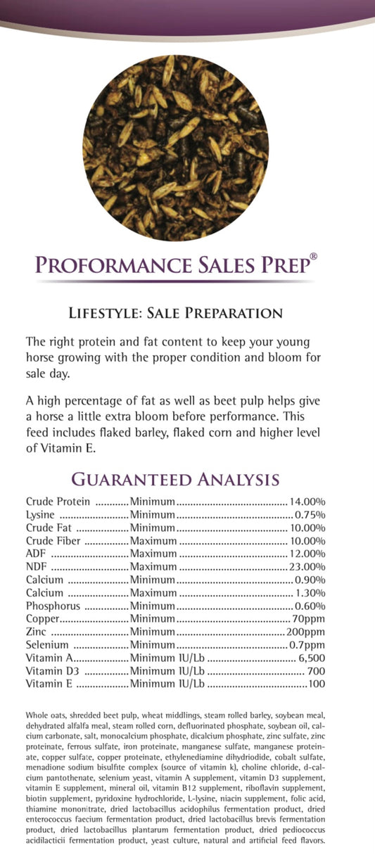 Excel Equine Proformance Sales Prep 50lbs