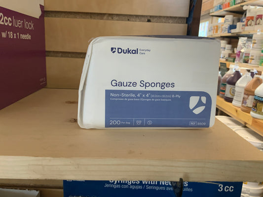 Gauze sponges 4x4 8ply dukal