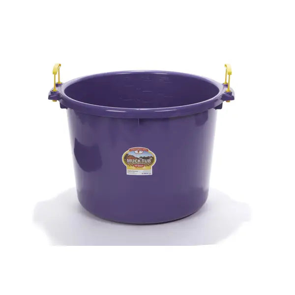 Muck Tub 70qt - Purple w/ Plastic Handles