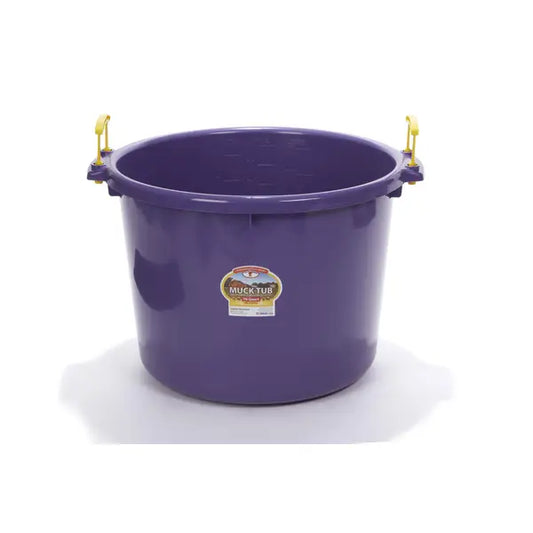 Muck Tub 70qt - Purple w/ Plastic Handles