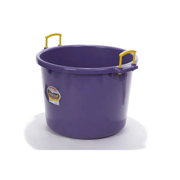 Muck Tub 70qt - Purple w/ Plastic Handles