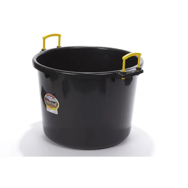 Muck Tub 70qt - Black w/ Plastic Handles