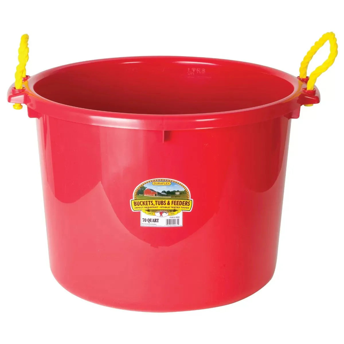 Muck Tub 70qt - Red w/ Rope Handles