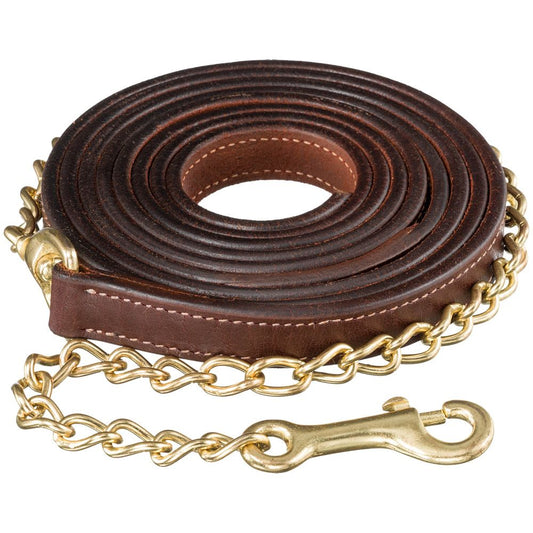 Tough 1 10’ Leather Lead w/ 30” Chain