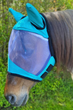 Rugged Ride Fine Mesh Two Tone Fly Mask With Ears And Forelock Hole