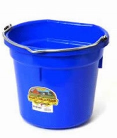 Flat back bucket 20 quart LIGHT BLUE