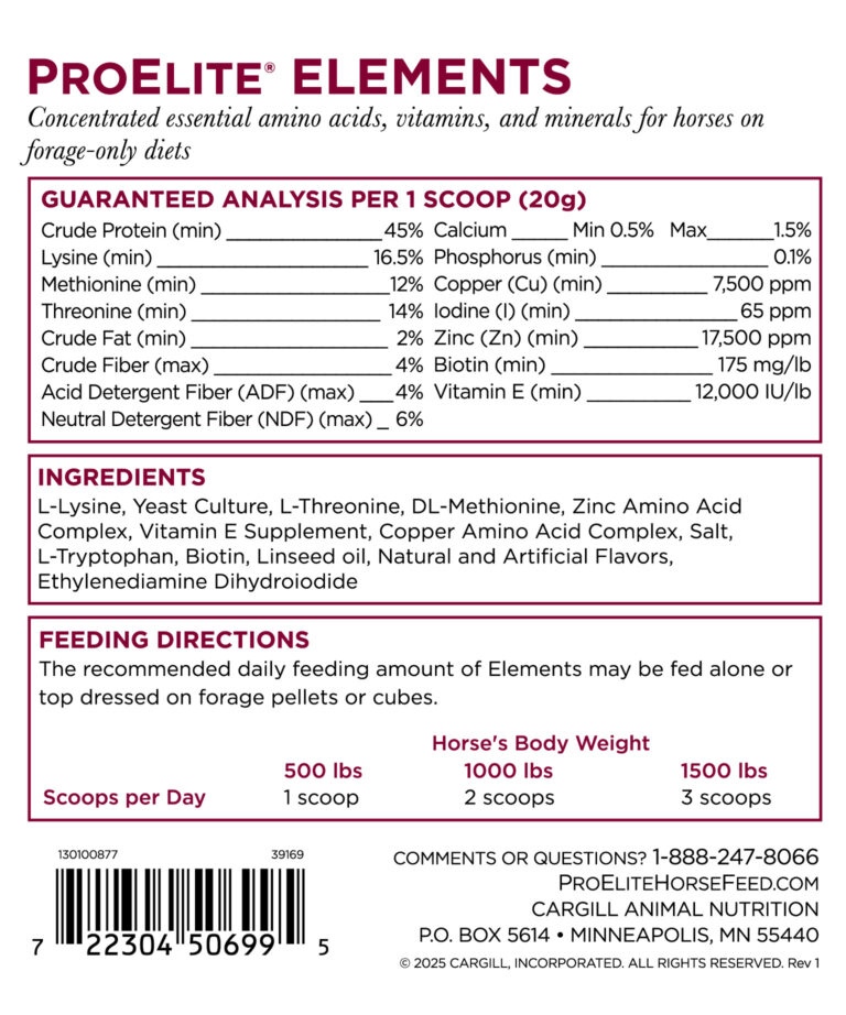 ProElite Elements Powder Horse Vitamin, 4-lb pail