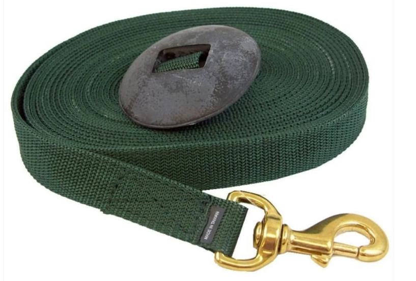 25ft Cotton Lunge Line with Rubber Donut and Snap