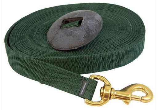 25ft Cotton Lunge Line with Rubber Donut and Snap