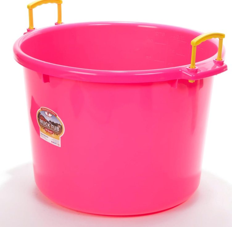 Muck Tub with Plastic Handles - 70qt