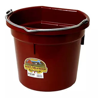 Flat back bucket 20 quart MAROON