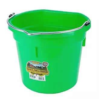 Flat back bucket 20 quart LIGHT GREEN