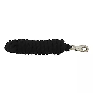 Basic Cotton Lead Rope w/Bull Snap- Black