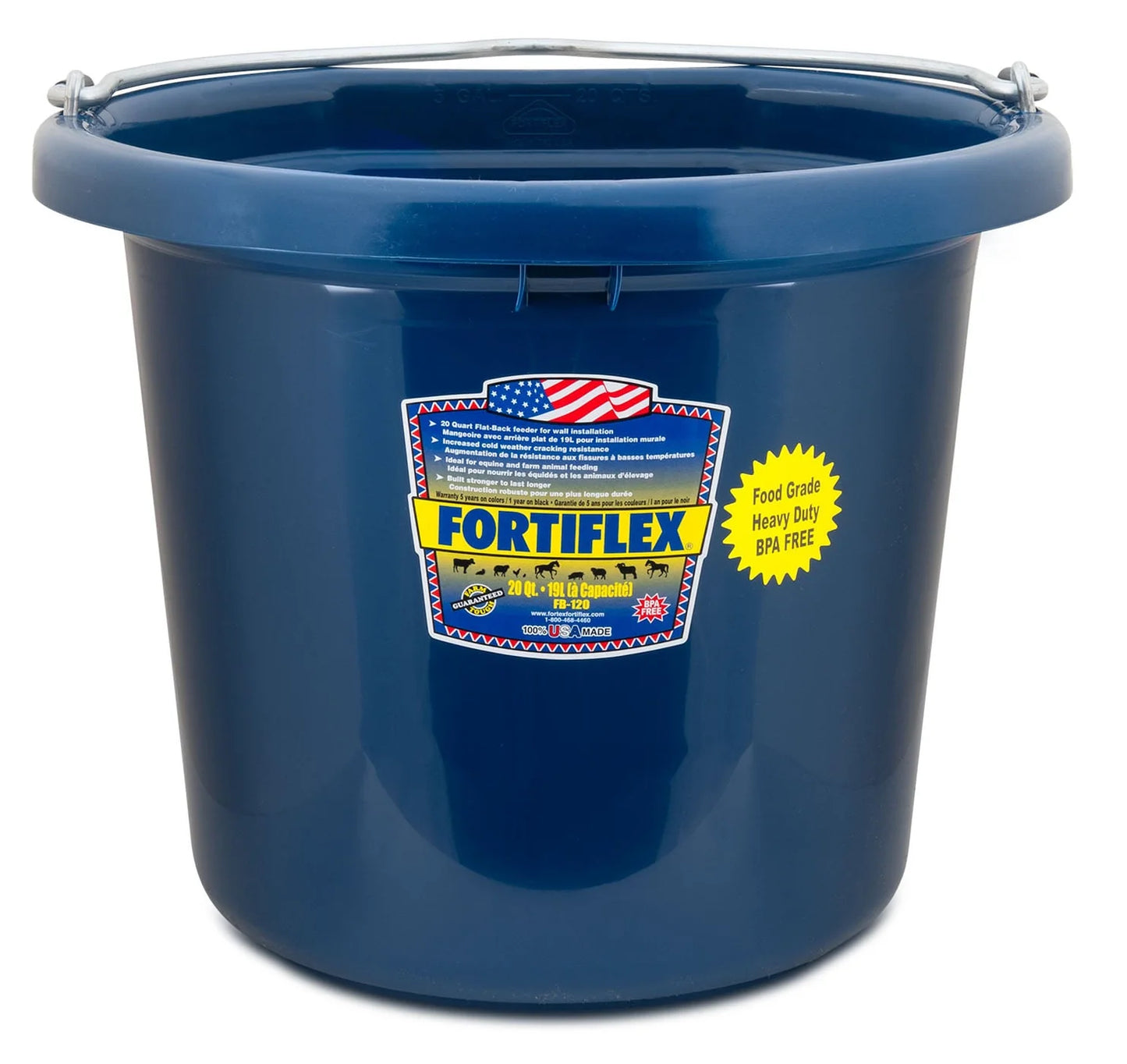 Fortiflex Flat back bucket 8 quart